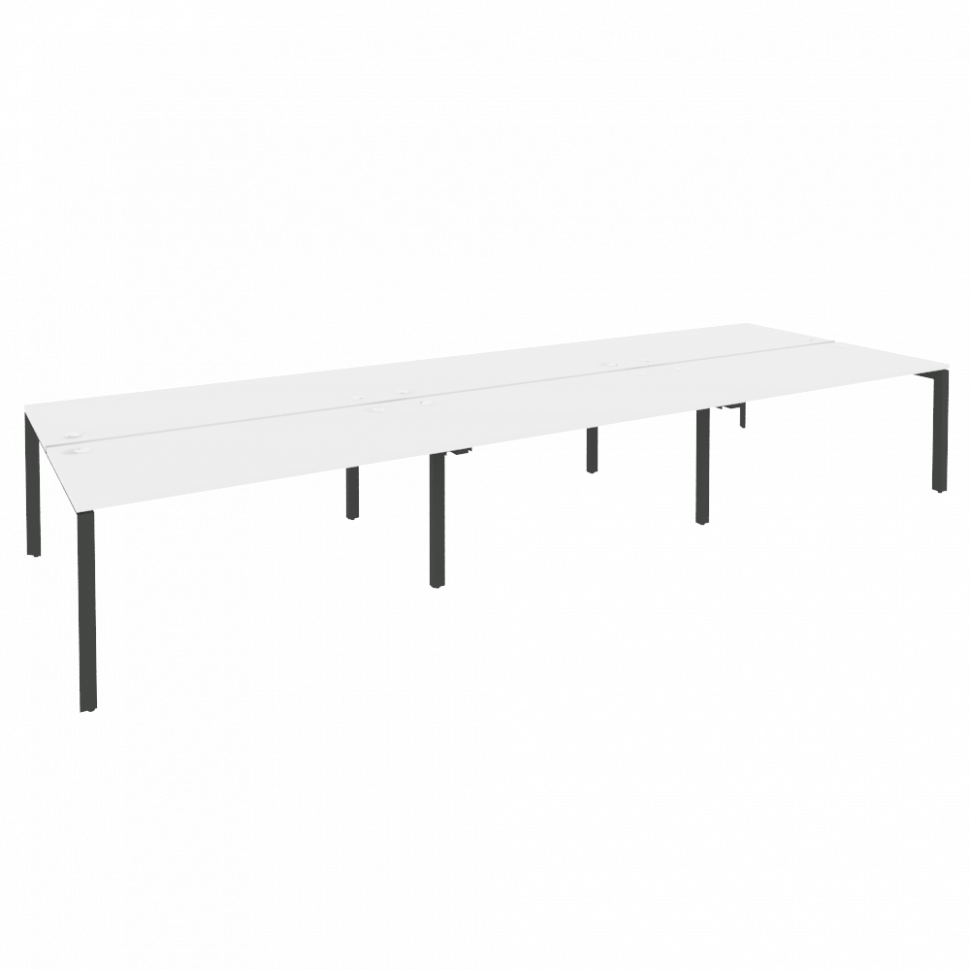 Onix Рабочая станция на П-образном м/к O.MP-D.RS-6.4.8 Белый Бриллиант/Металл Антрацит 4740*1635*750