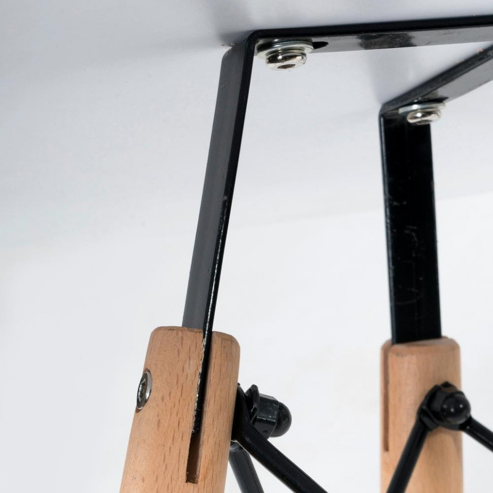 Стол CINDY NEXT (mod. 70-80 MDF) металл/мдф/бук, белый/натуральный, D70х75см