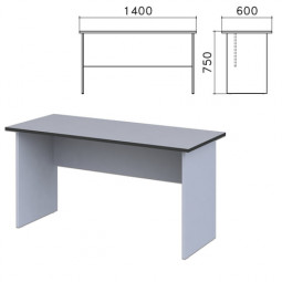 Стол письменный "Монолит", 1400х600х750 мм, цвет серый, СМ22.11