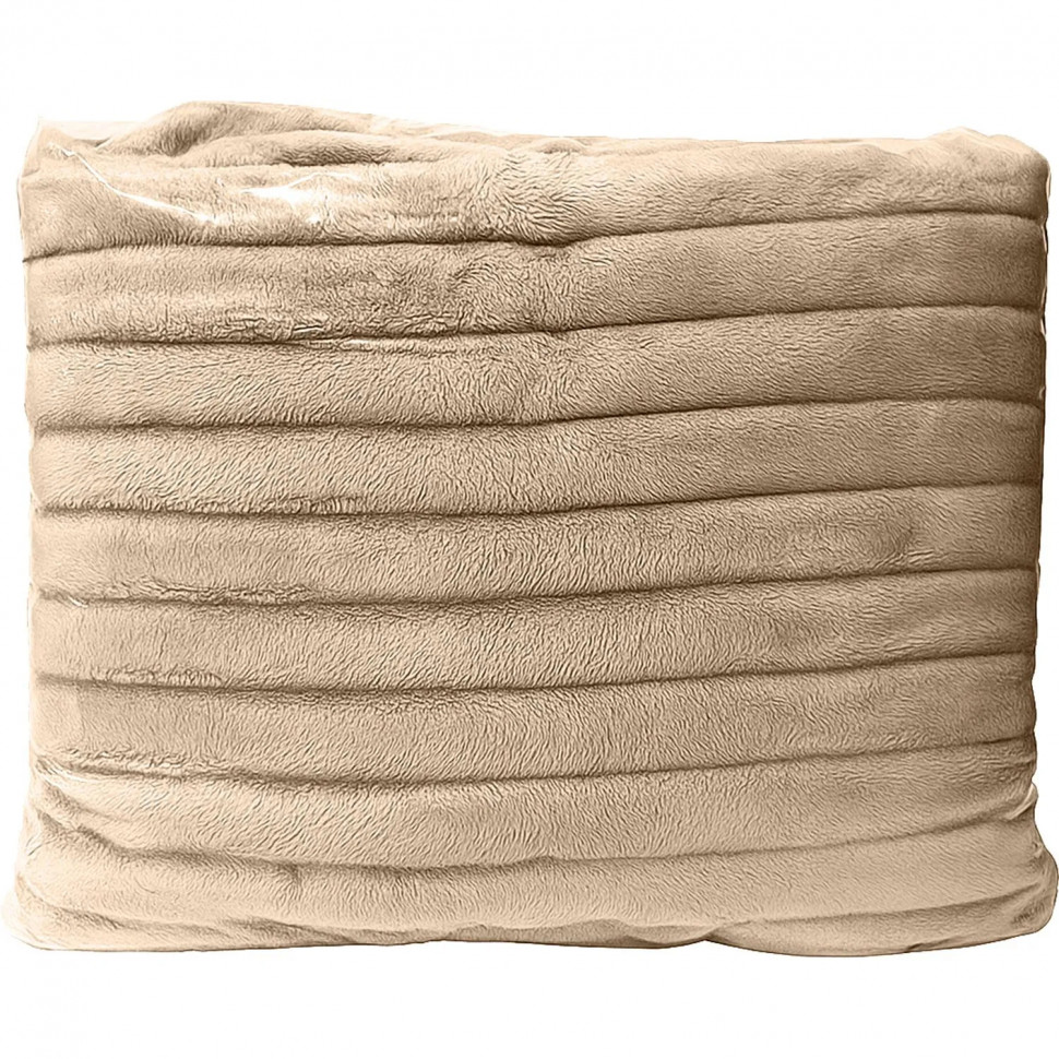 Покрывало 150х200 BRAVO Family велсофт Волна г/к №79 песочный в пакете