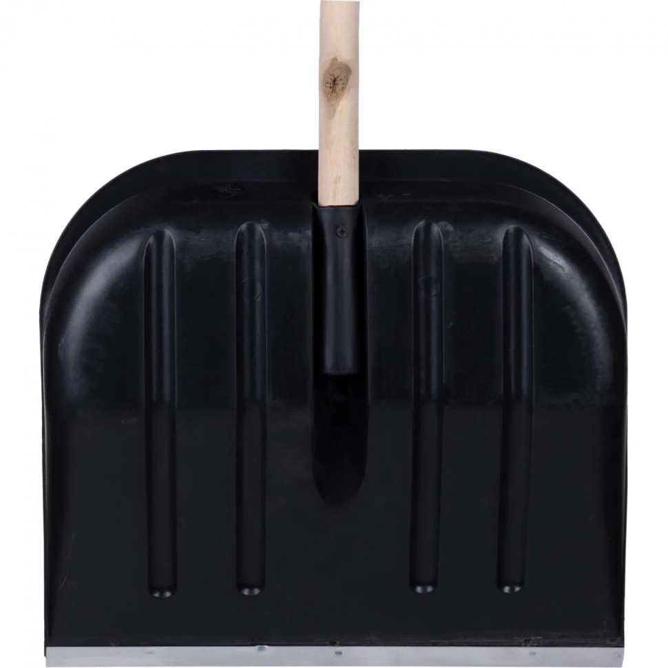 Лопата д/уборки снега РусТрейд№3 пласт/ковш 40x45х145см дер/черен зи-00412