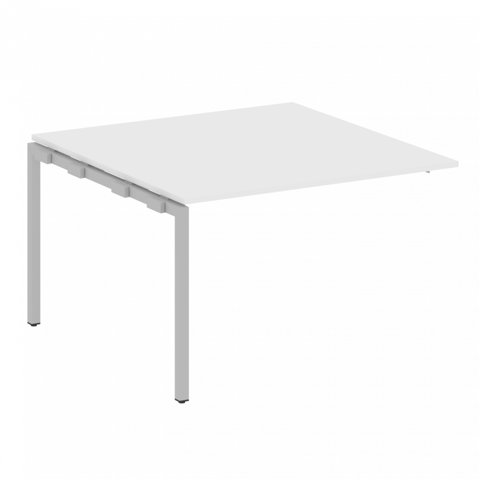 Metal System Quattro Проходной элемент перег. стола на П-образном м/к 40БП.ППРГ-2 Белый/Металл Серый