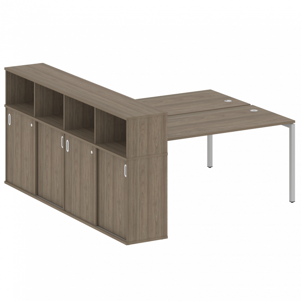 Metal System Quattro Рабочая станция с шкафом-купе на П-образном м/к 40БП.РС-СШК-4.4 Т Вяз Благородн Metal System Quattro Рабочая станция с шкафом-купе на П-образном м/к 40БП.РС-СШК-4.4 Т Вяз Благородн