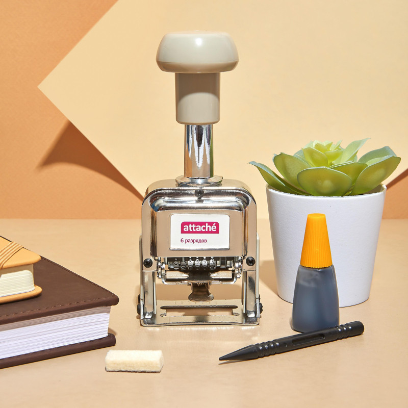 Нумератор автоматический Attache 6-и разрядный 4,8мм.