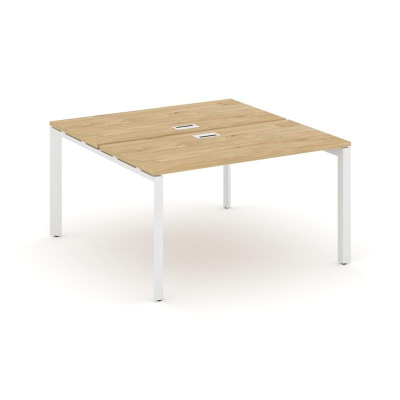 Style Project Рабочая станция двухсторонняя SN-59P.DRS-022 Тиквуд Светлый/Металл Белый/Белый Заглушк