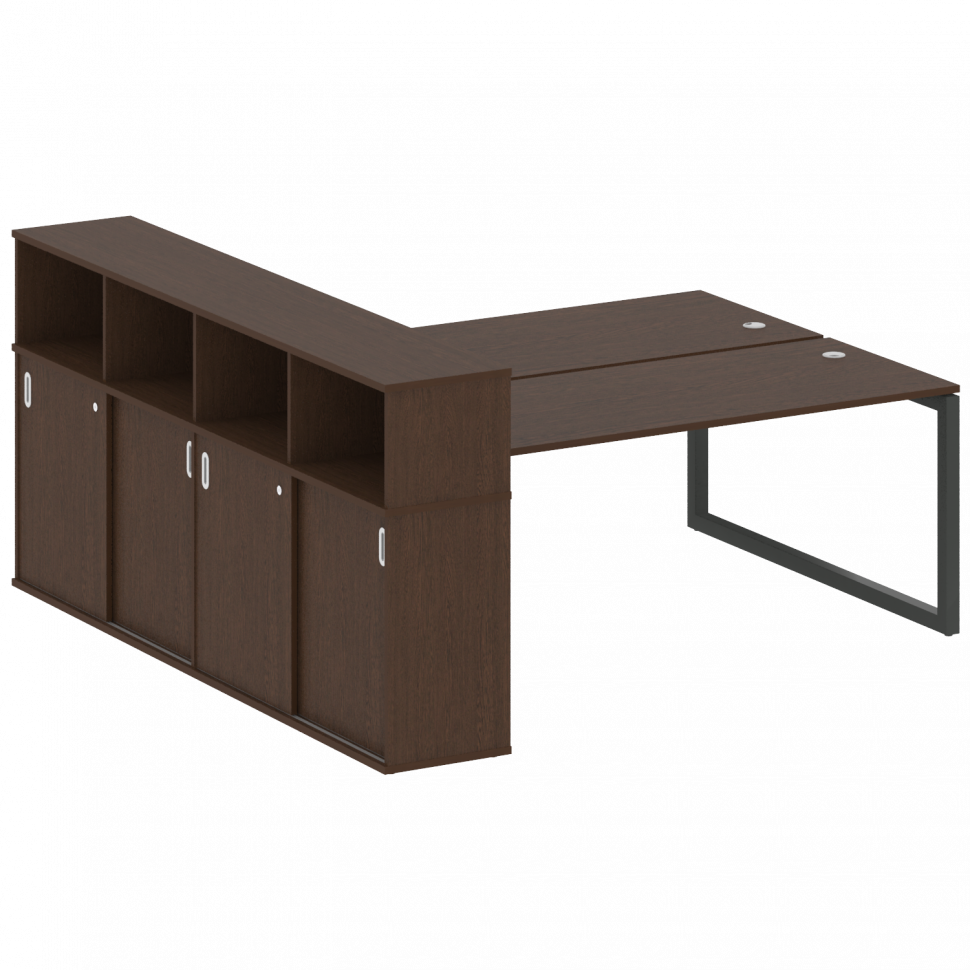 Metal System Quattro Рабочая станция с шкафом-купе на О-образном м/к 50БО.РС-СШК-4.5 Т Венге Цаво/Ме Metal System Quattro Рабочая станция с шкафом-купе на О-образном м/к 50БО.РС-СШК-4.5 Т Венге Цаво/Ме