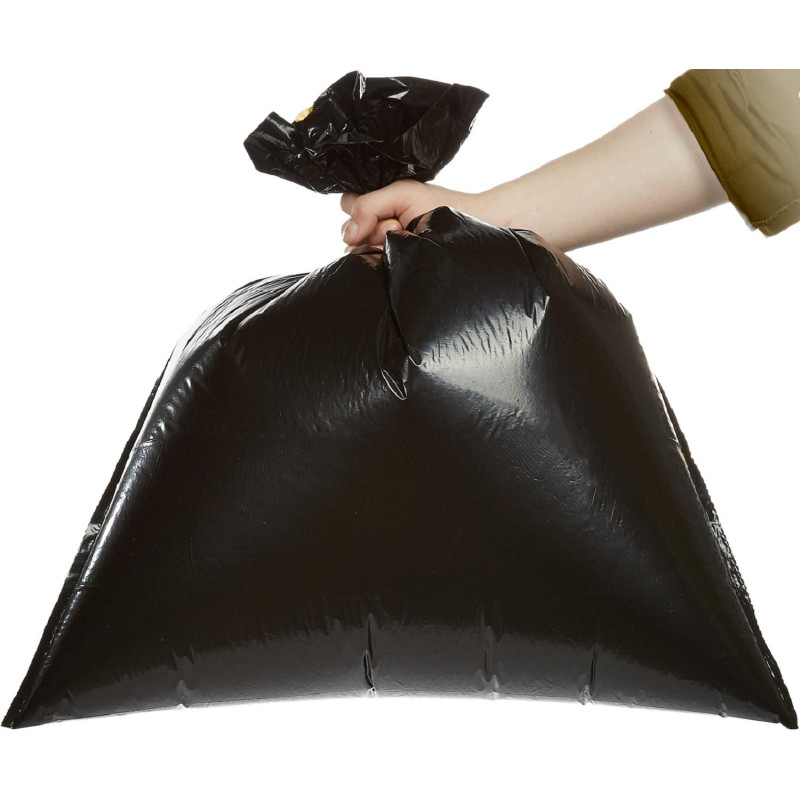 Мешки для мусора ПВД 240л 55мкм 5шт/рул черн 110х115см, Броня, с завязк