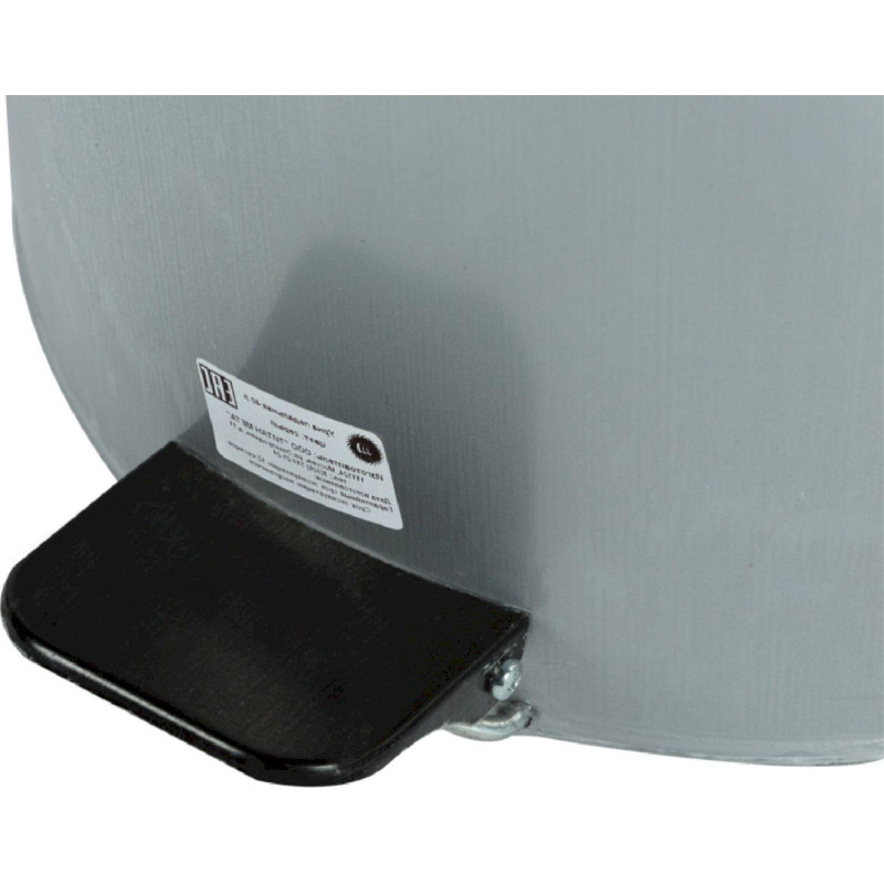 Ведро мусорное с педалью стальное, серое, 300х583мм, объем 40л