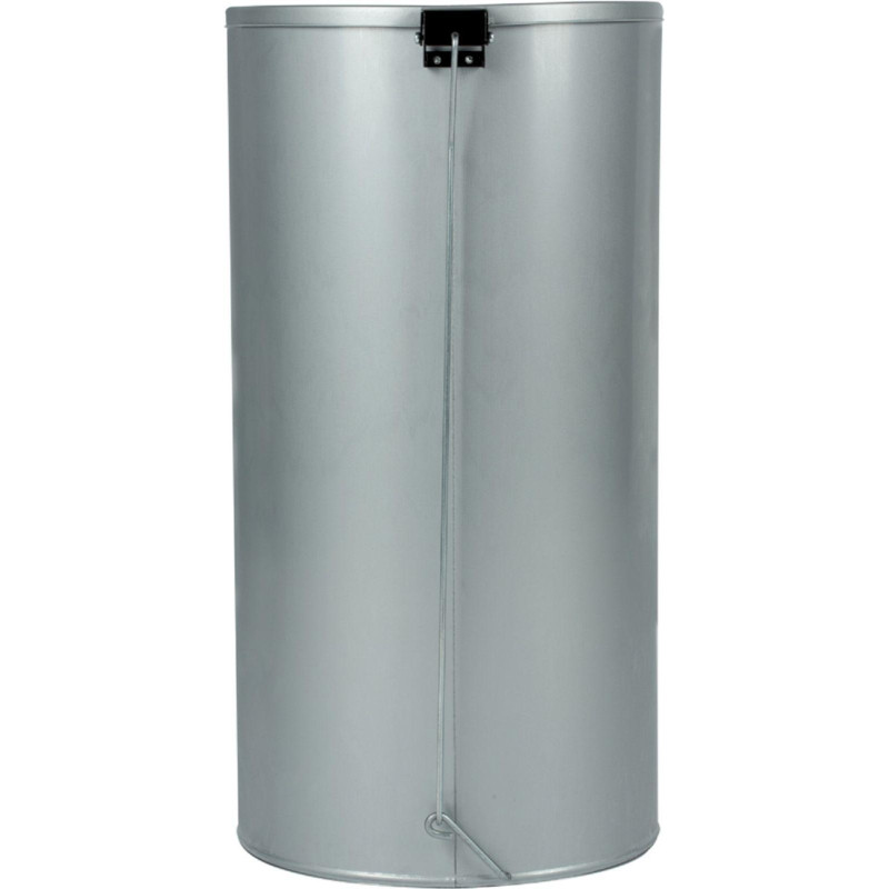 Ведро мусорное с педалью стальное, серое, 300х583мм, объем 40л