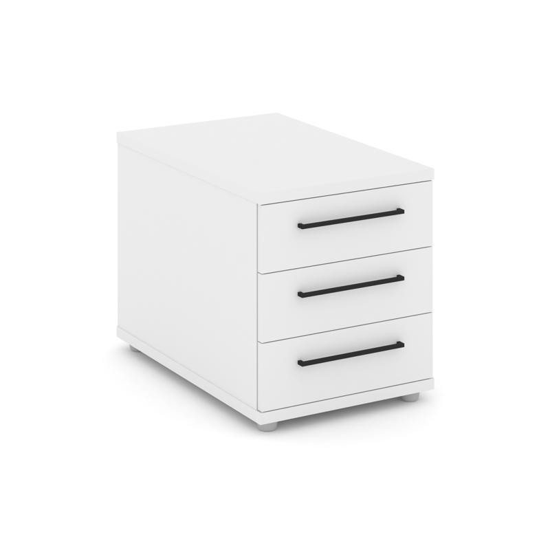 Rift Тумба опорная/приставная RF.TOP-002 Белый Бриллиант/Черный Ручки 700*450*523