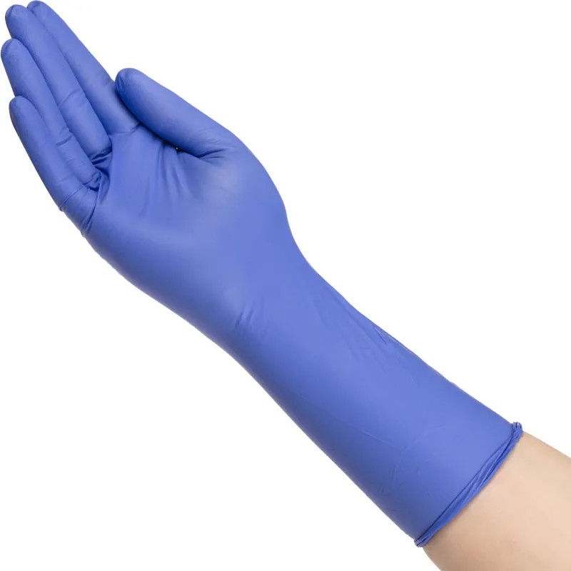 Перчатки однораз. SFM нитрил неопудр. синие  удл. L 100 (шт/уп),ПС