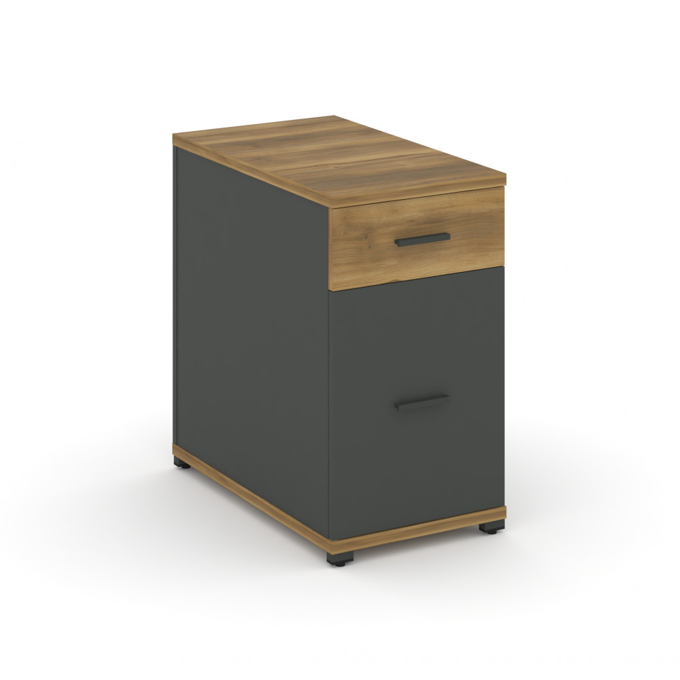 Concept Тумба опорная/приставная 1 ящ.+1 распаш. фасад CN.TGO-005 A Сандал Янтарный/Антрацит/Металл Concept Тумба опорная/приставная 1 ящ.+1 распаш. фасад CN.TGO-005 A Сандал Янтарный/Антрацит/Металл