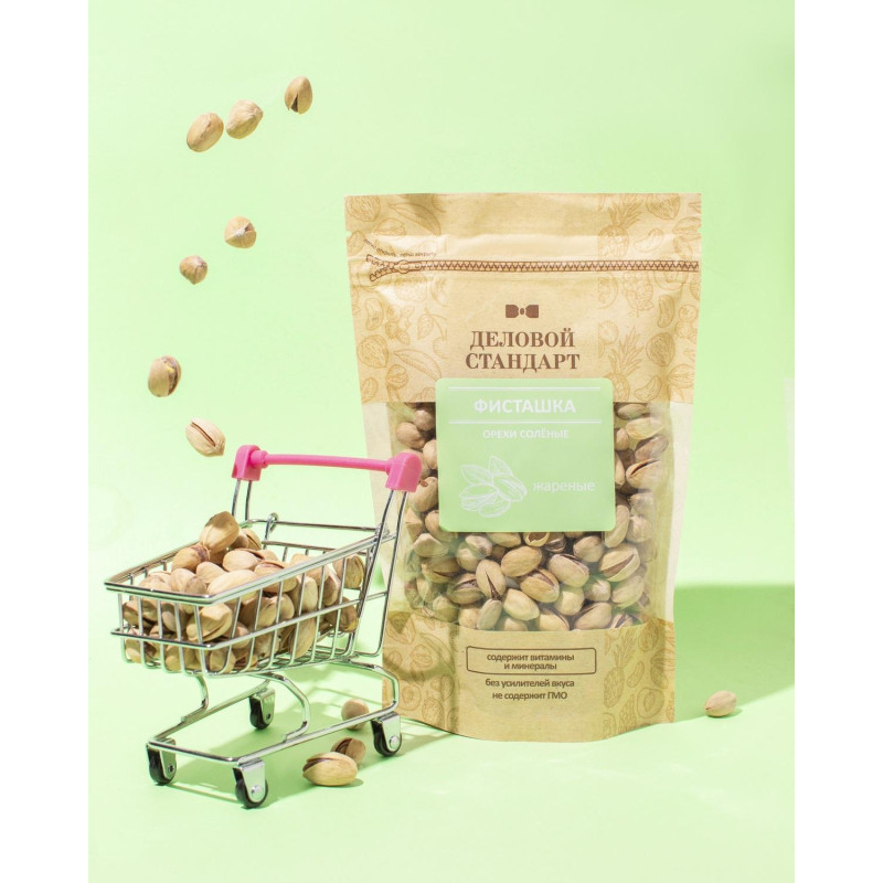 Фисташки Деловой Стандарт жареные соленые, 200г
