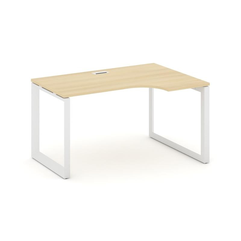 Style Project Стол рабочий эргономичный SN-59O.SPA-011(R) Акация Лорка/Металл Белый/Белый Заглушка 1