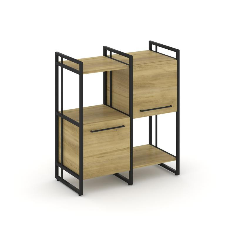 Rift Шкаф комбинированый RF.NS-005 Дуб Винченцо/Металл Черный/Черный Ручки 820*396*924