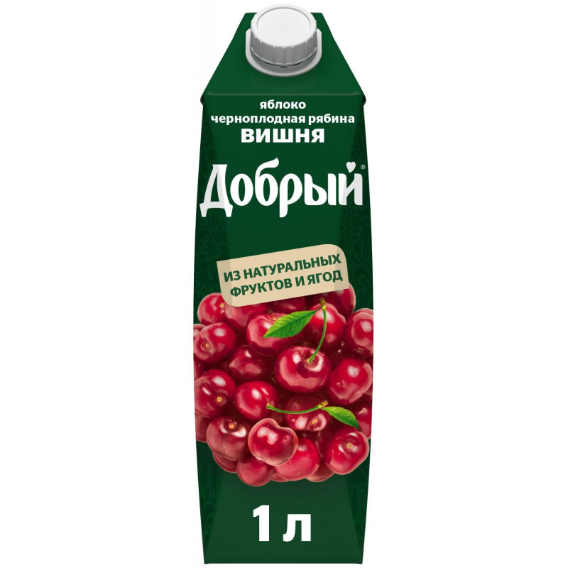 Сок Добрый яблоко-вишня-черноплодная рябина 1л. т/пак Сок Добрый яблоко-вишня-черноплодная рябина 1л. т/пак