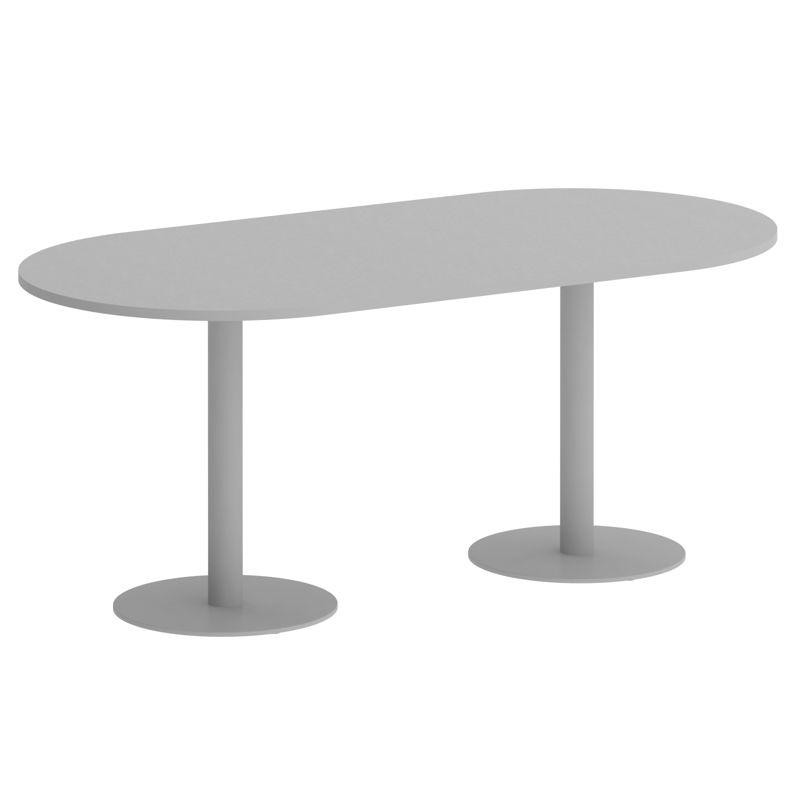 Riva Стол овальный А.СПРГ-3 Серый/Металл Серый 1800*900*750