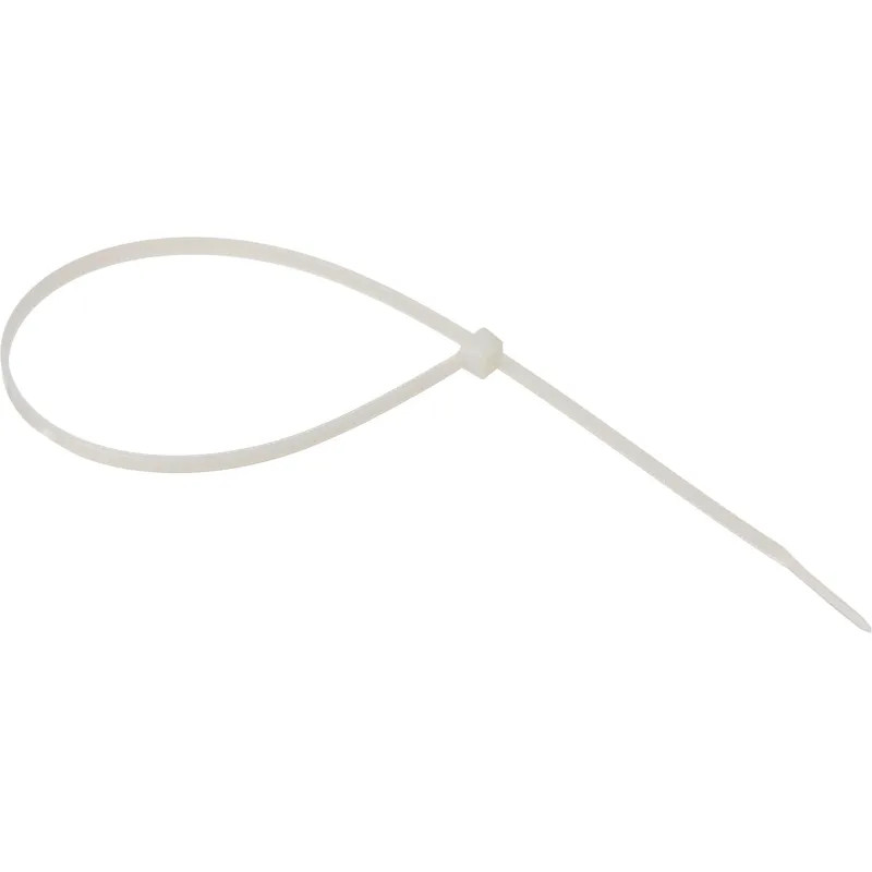 Хомут стяжка нейлоновая TOPFORT 4х300 (3,6х300 мм) белый 100 шт/уп