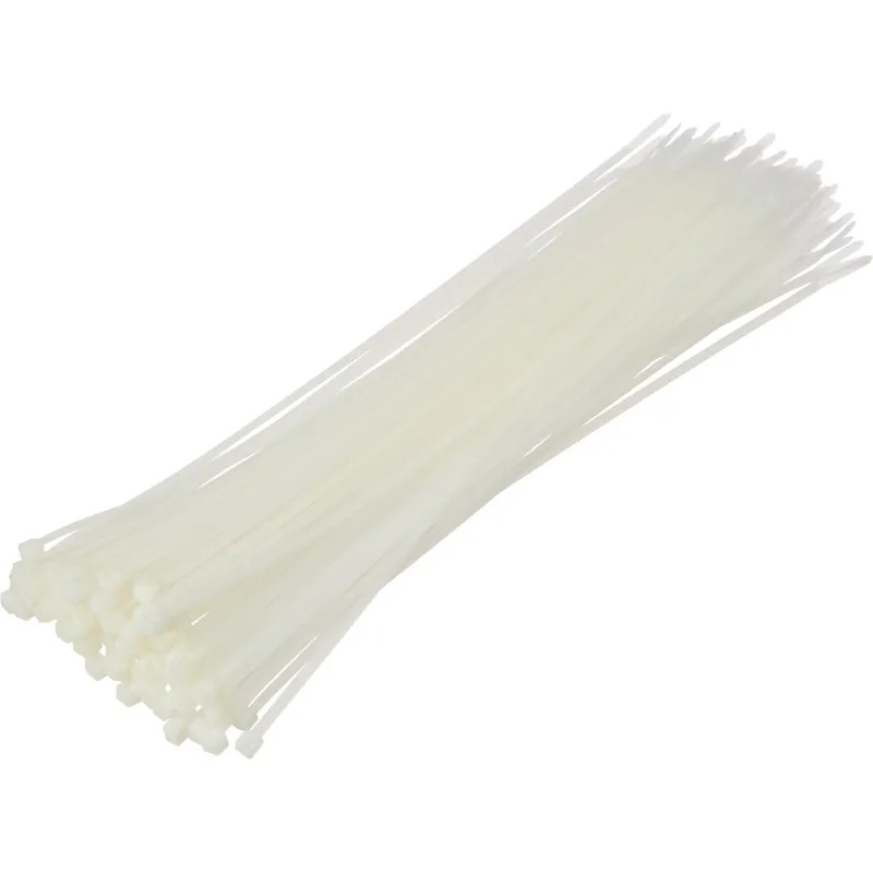 Хомут стяжка нейлоновая TOPFORT 4х300 (3,6х300 мм) белый 100 шт/уп