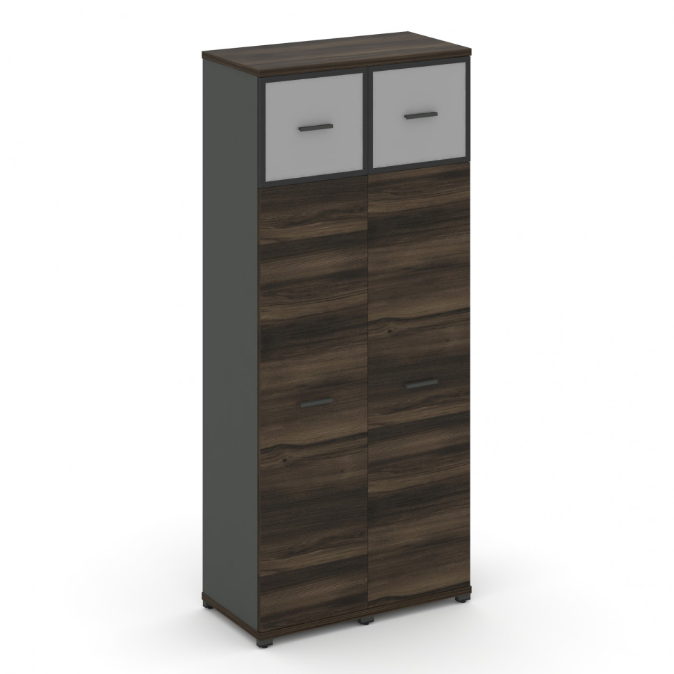 Concept Шкаф 2 узкие секции, 5 ниш CN.STU-527 RMB A Дуб Мали/Антрацит/Металл Антрацит/Сатин 836*420*