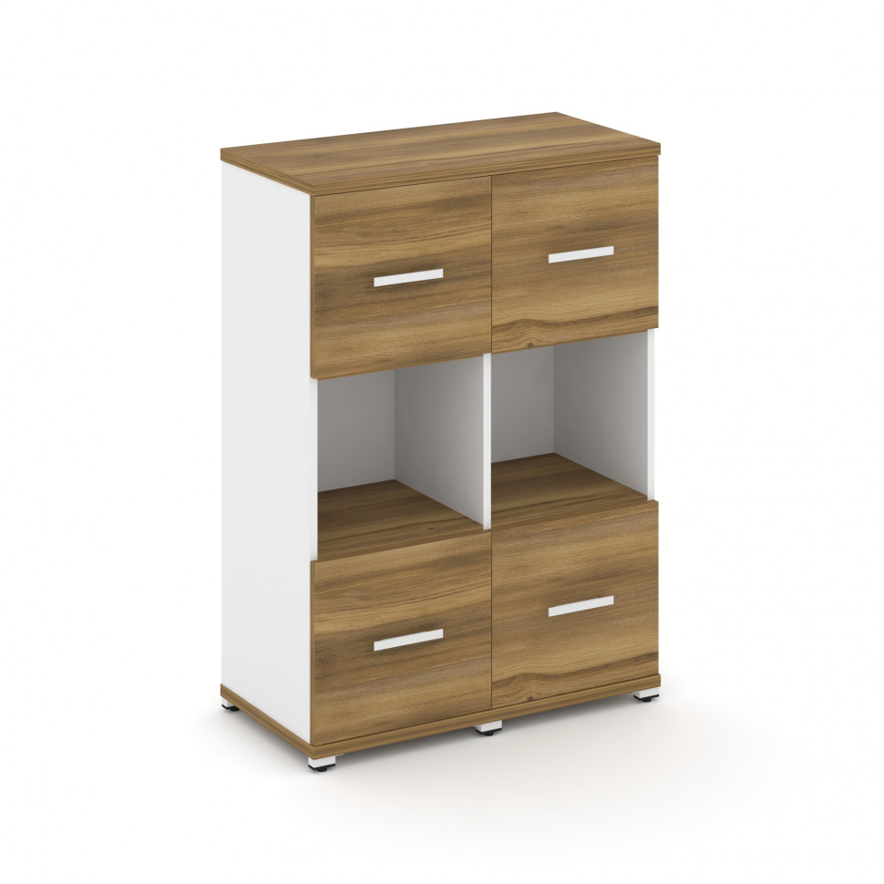 Concept Шкаф 2 узкие секции, 3 ниши CN.STU-325 W Сандал Янтарный/Белый Бриллиант/Металл Белый 836*42