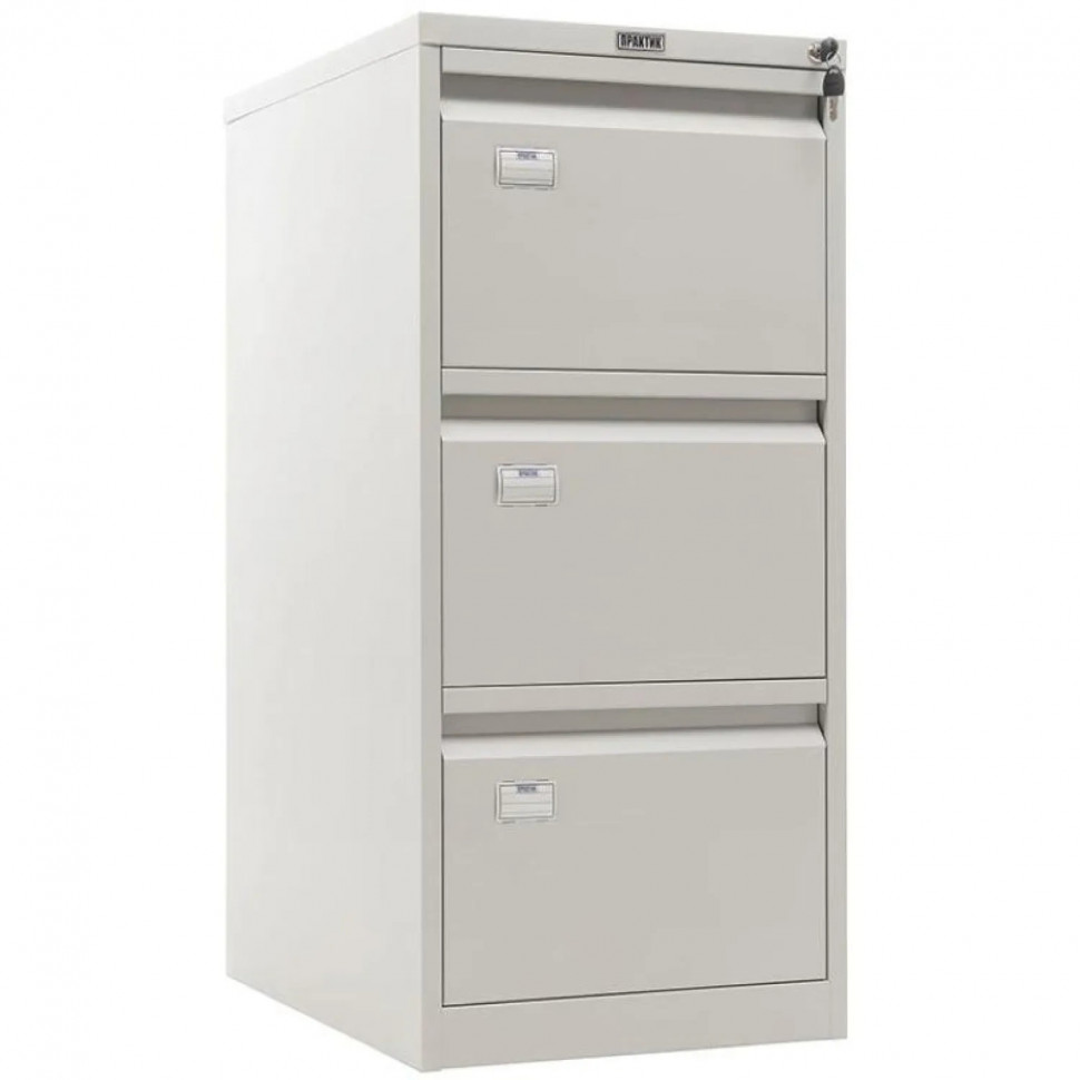 Картотека ПРАКТИК AFC 03 шкаф 3 секцион. А4/FC, ц.замок, 470х630х1020