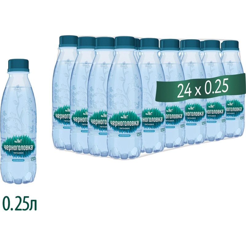 Вода питьевая Черноголовка артезианская негазированная 0,25л