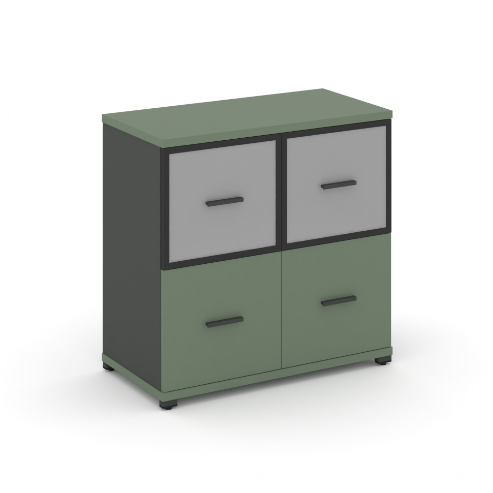 Concept Шкаф 1 широкая секция, 2 ниши CN.STS-212 RMB A Кобо/Антрацит/Металл Антрацит/Сатин 836*420*8