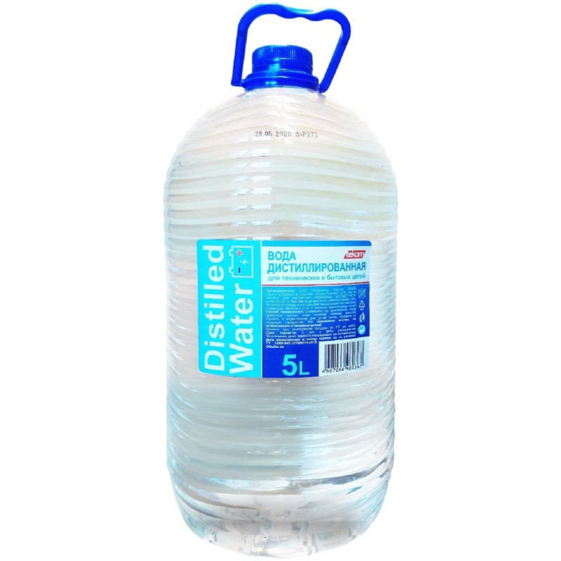 Вода дистиллированная,Distilled water,5л,ПЭТ канистра СПБ