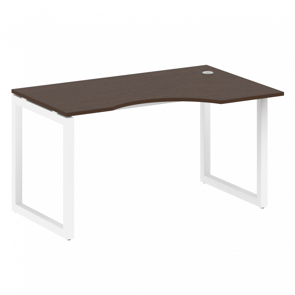 Metal System Quattro Стол криволинейный правый на О-образном м/к 50БО.СА-2 (R) Венге Цаво/Металл Бел Metal System Quattro Стол криволинейный правый на О-образном м/к 50БО.СА-2 (R) Венге Цаво/Металл Бел