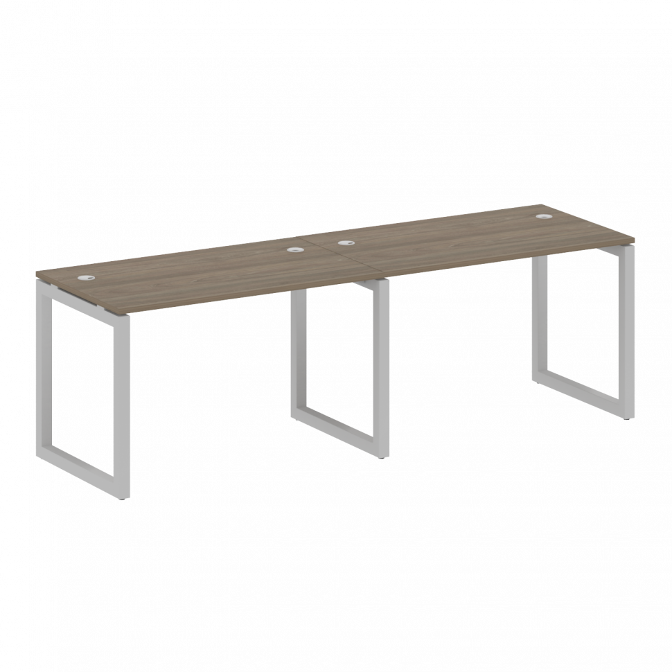 Metal System Quattro Рабочая станция на 2 места на О-образном м/к 50БО.СМ-2.2 Вяз Благородный/Металл