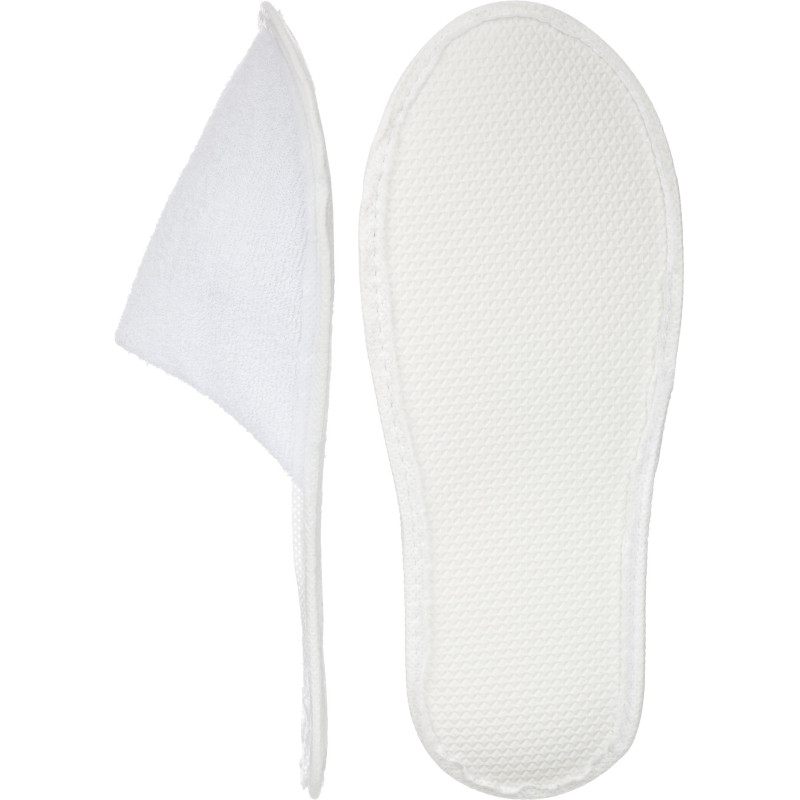 Тапочки одноразовые ГП Махровые Классик белые с закр мыс 2,5мм 150пар/уп