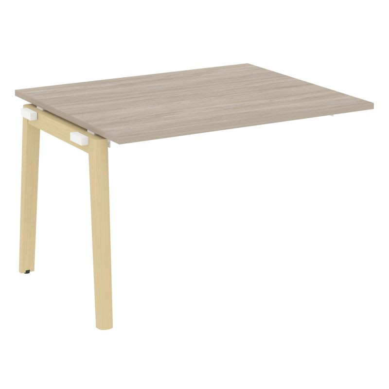 Onix Wood Прох. наб. эл. переговорного стола OW.NPRG-2 Дуб Аттик/Дуб Светлый/Металл Белый 1180*980*7