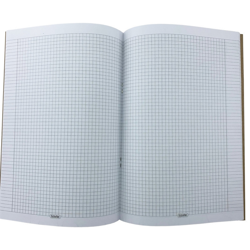 Тетрадь общая Kroyter А4,48л,клетка,скреп,обл.крафт,блок 65г.Школа 00097