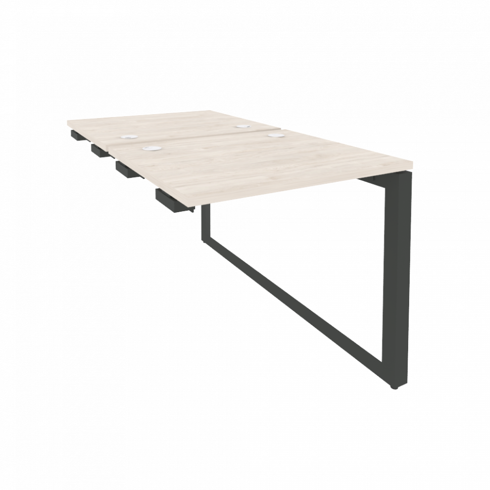 Onix Стол-приставка двойной на О-образном м/к к опорым элем. O.MO-D.SPR-0.7 Денвер Светлый/Металл Ан