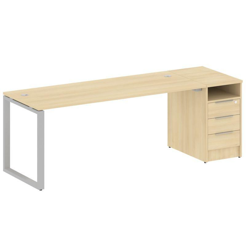 Metal System Рабочая станция с тумбой на О-образном м/к БО.РС-СТП-1.5 Акация Лорка/Металл Серый 2212 Metal System Рабочая станция с тумбой на О-образном м/к БО.РС-СТП-1.5 Акация Лорка/Металл Серый 2212