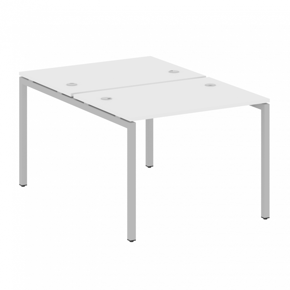 Metal System Quattro Рабочая станция на П-образном м/к 40БП.РАС-СП-2.1 Белый/Металл Серый 1000*1475*