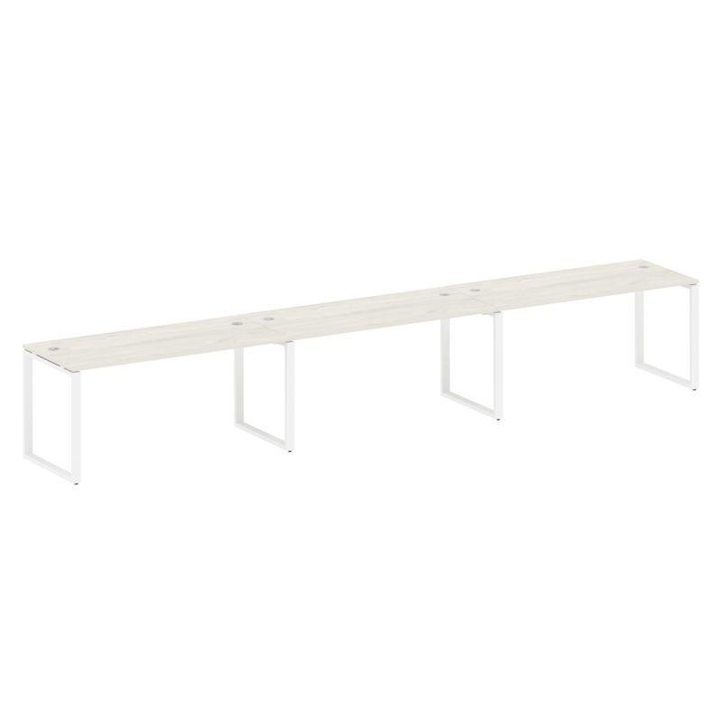 Metal System Рабочая станция на 3 места на О-образном м/к БО.СМ-3.4 Дуб Наварра/Металл Белый 4800*72 Metal System Рабочая станция на 3 места на О-образном м/к БО.СМ-3.4 Дуб Наварра/Металл Белый 4800*72