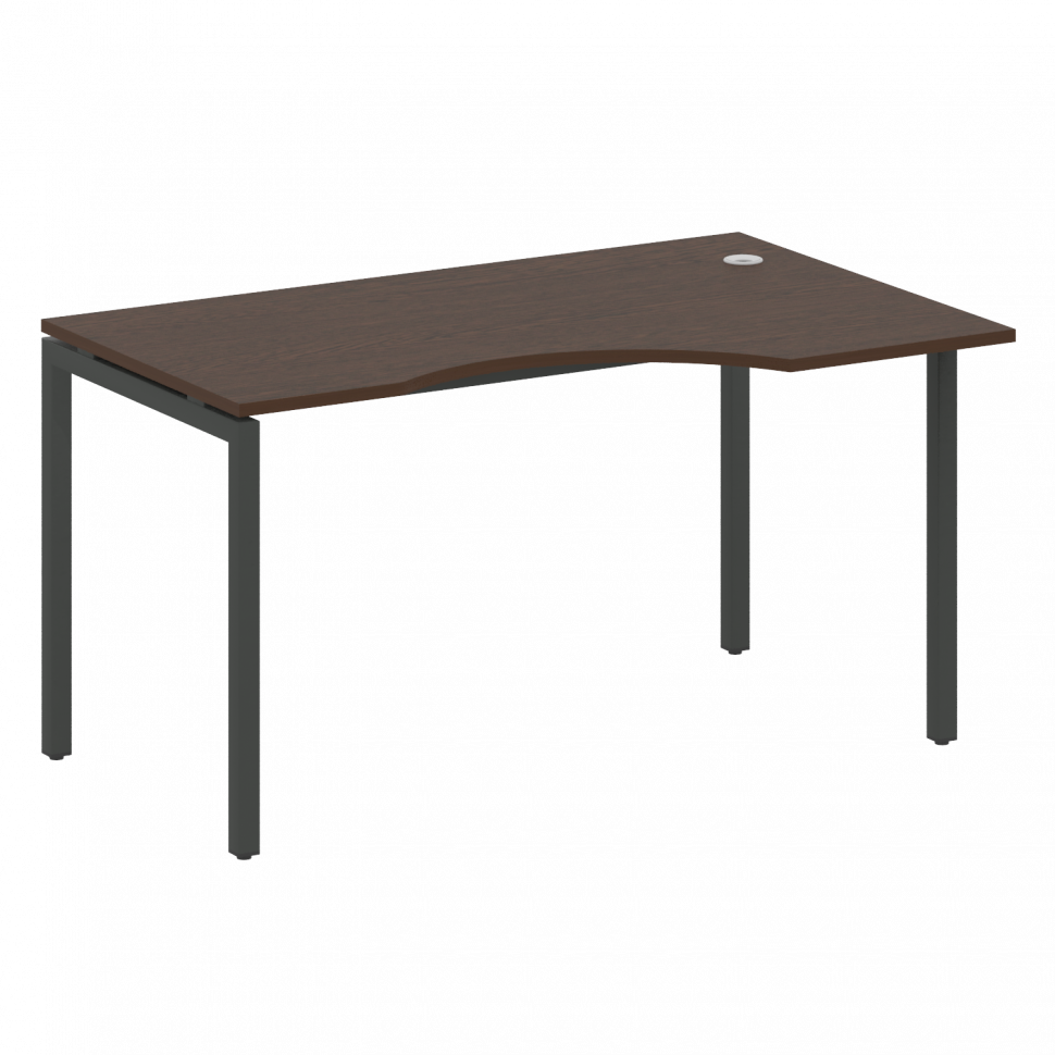 Metal System Quattro Стол криволинейный правый на П-образном м/к 40БП.СА-2 (R) Венге Цаво/Металл Ант