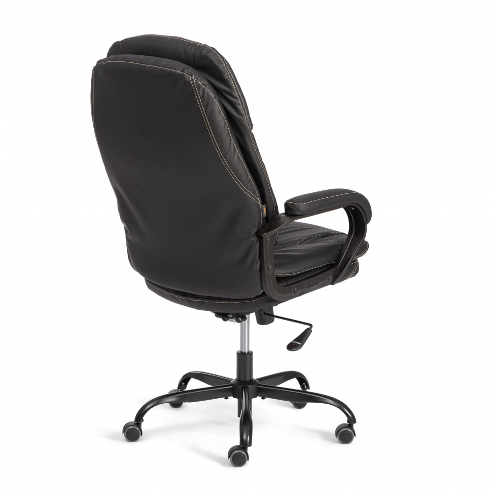 Кресло COMFORT Lux (22) metalBL кож/зам, черный, 36-6