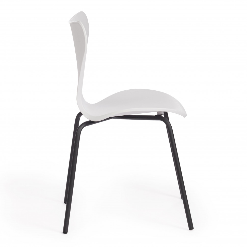 Стул Jacobsen (mod DC 102) / 1 шт. в упаковке пластик/металл, 50 х 46 х 82 см , белый 018/черный