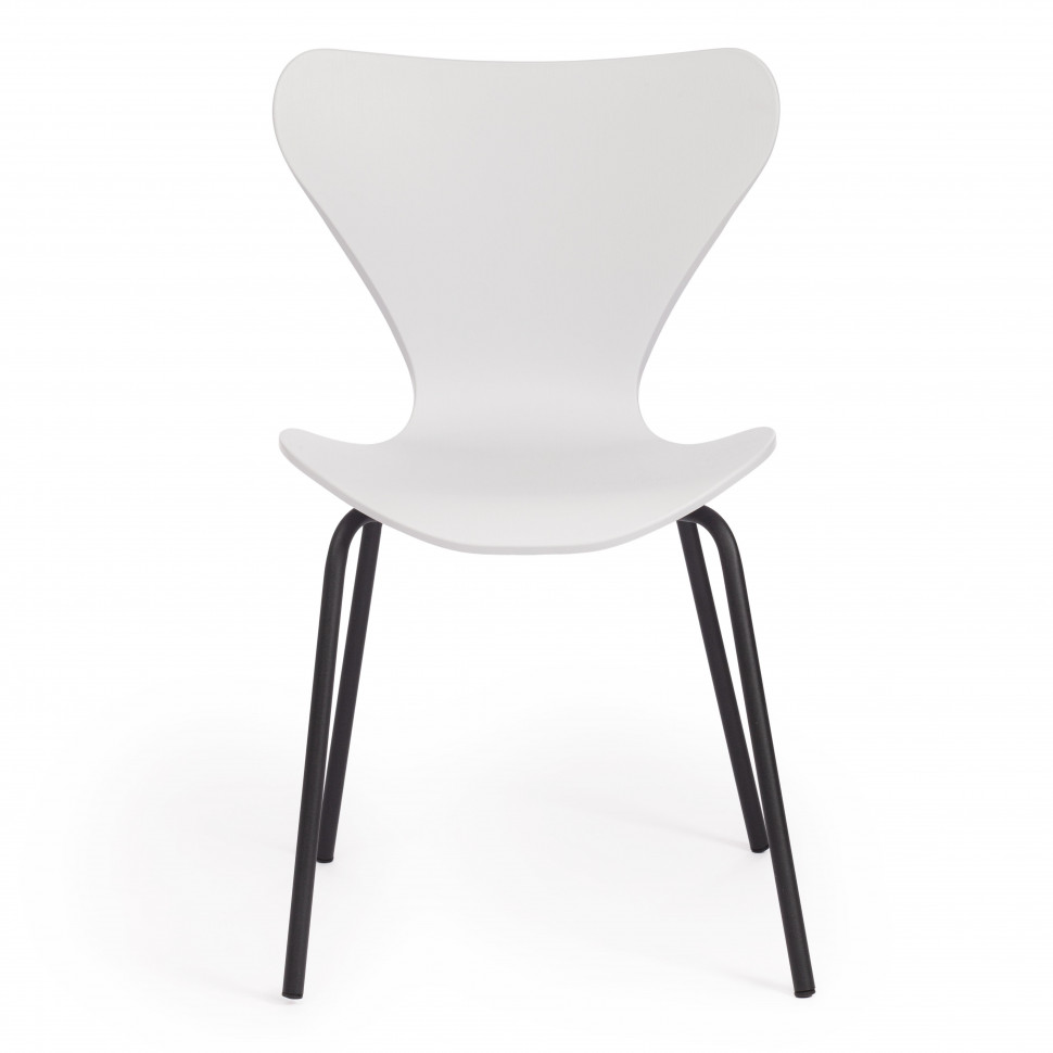 Стул Jacobsen (mod DC 102) / 1 шт. в упаковке пластик/металл, 50 х 46 х 82 см , белый 018/черный