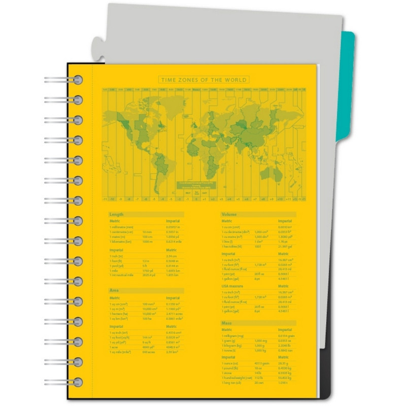 Бизнес-тетрадь SMARTBOOK А5 120л. клетка,спир,микроп,разд,карм,сер-бирюз