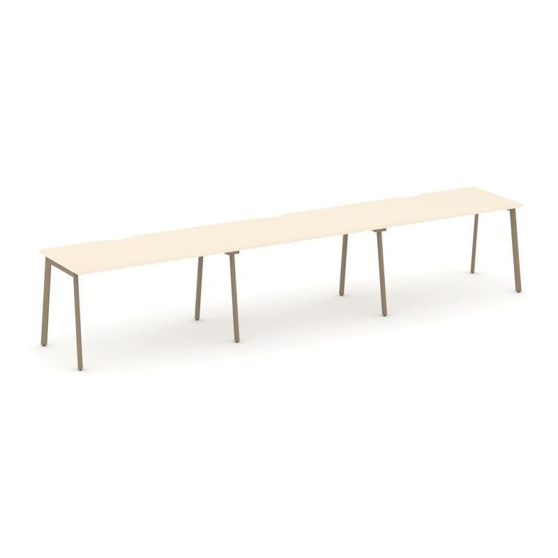 Estetica Рабочая станция 3 места ES.RS-3.3-VP Сатин/Металл Латте 4140*730*750 Estetica Рабочая станция 3 места ES.RS-3.3-VP Сатин/Металл Латте 4140*730*750