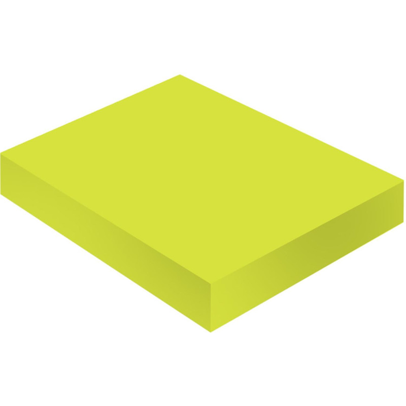 Стикеры Attache с клеев. краем 76х51, неон, желтый 100л