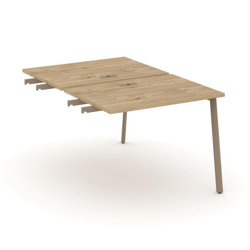 Estetica Двойной стол приставка к опор. тумбам ES.D.SPR-1-LP Тиквуд Светлый/Металл Латте 980*1500*75 Estetica Двойной стол приставка к опор. тумбам ES.D.SPR-1-LP Тиквуд Светлый/Металл Латте 980*1500*75