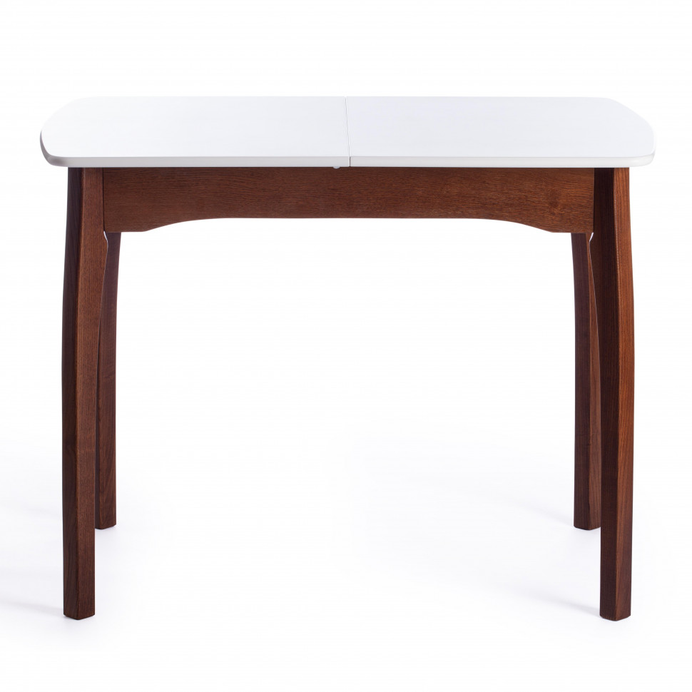 Стол CATERINA бук, мдф, 100+30x70x75, коричневый, белый