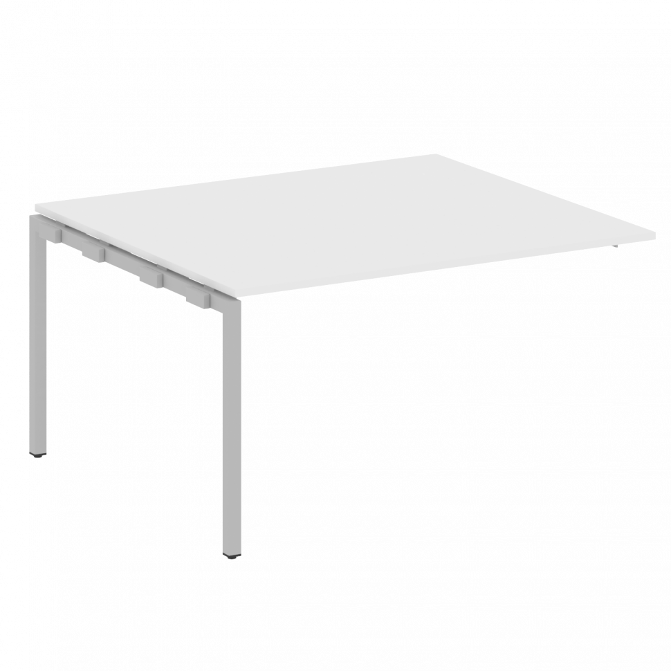 Metal System Quattro Проходной элемент перег. стола на П-образном м/к 40БП.ППРГ-3 Белый/Металл Серый