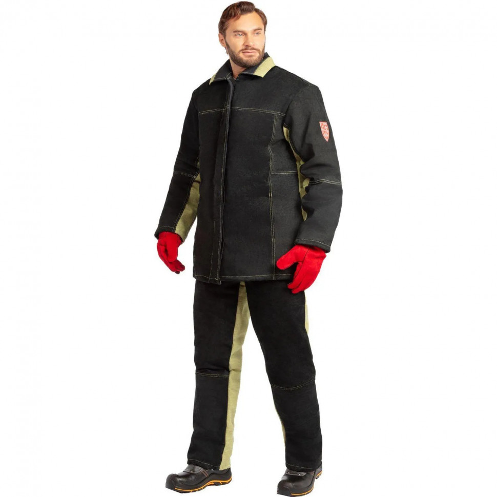 Костюм сварщика брезент+спилок утепл. КБР (арт. КС21ПР) 52-54/170-176