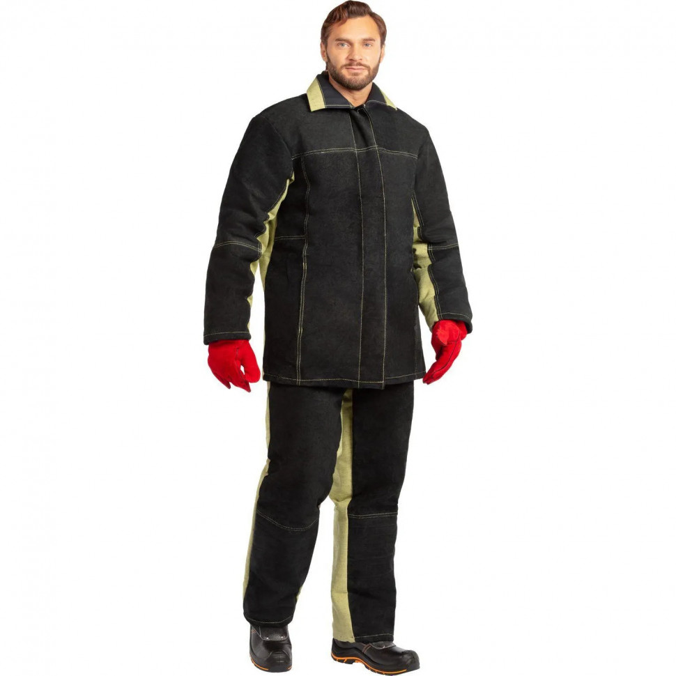 Костюм сварщика брезент+спилок утепл. КБР (арт. КС21ПР) 52-54/170-176